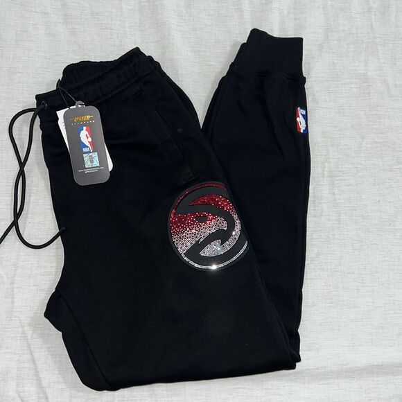 Pro Standard NBA Atlanta Hawks Joggers Sweatpants Rhinestone Sz Small Unisex - Picture 1 of 11